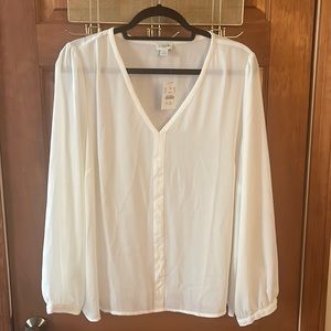 J Crew factory white blouse